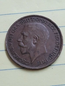 1917 Great Britain Half Penny ( VF) - Picture 1 of 2