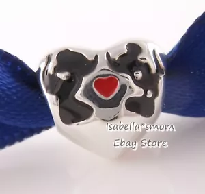 DISNEY Genuine PANDORA Enamel MICKEY MINNIE KISS HEART Charm 791443ENMX w POUCH! - Bild 1 von 5