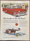 1953 Ford Vintage Print Ad Standard Of The American Road Car Advertisement