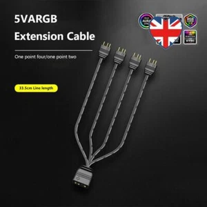 COOLMOON 5V 3Pin Fan HUB Splitter Power Cable Extension Cord Line for Mainboard - Photo 1/13