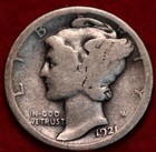 1921-D Denver Mint Silver Mercury Dime