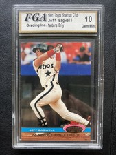 Rookie Card MLB Houston Astro’s Jeff Bagwell 1991 Gem 10 Mint Record Home Run