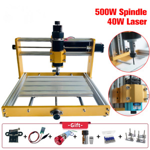 CNC 3018Plus 300/500W Spindle Kit 40/80W Laser Apply Nema17/23 Stepper Set