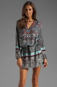 PRECIOUS!!! CLOVER CANYON Long Sleeve Loose Multi PAISLEY DISCO Dress - Picture 1 of 7