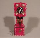 J Hauser W. Germany 7-1/2" Hand Painted Grandfather Clock W/Key - Non-Working