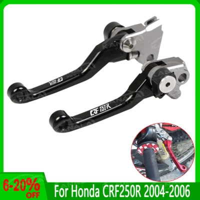 For Honda CRF250R 2004-2006 Aluminum Motocross Pivot Brake Clutch Levers NEW Foto 1 de 4
