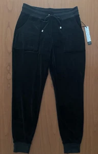 NWT Nicole Miller New York Women's Velour Jogger Pants Black Size Small - Picture 1 of 4