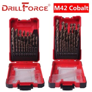 19/25PCS M42 Cobalt Drill Bit Set for Hardened Metal & Stainless Steel Drilling - Picture 1 of 8