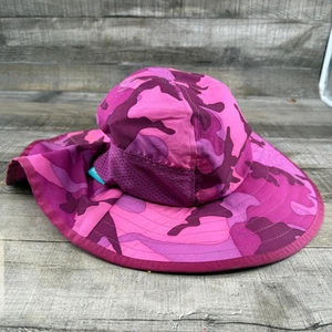 Kids Sun Day Bucket Hat Size L 6-12Yrs Pink Camo Print - Picture 1 of 11