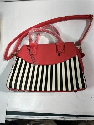 New Women’s Handbag Purse Red & Black PETA Approved Vegan O C - Image 1 of 4