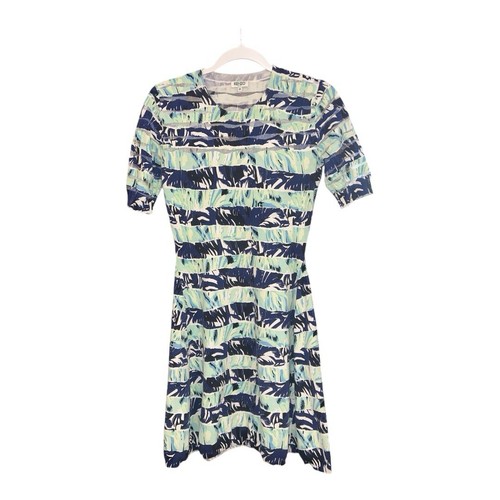 Abito Kenzo Paris misto cotone multicolore aderente e svasato taglia media