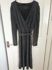 NEW Size 8 Marks And Spencer Black sparkly metalic Dress long sleeve