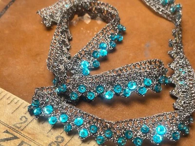 ganchillo vieira lentejuelas metálicas cuentas 5/8" ribete cosido a mano 26" piezas cobre turca Foto 1 de 4