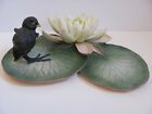 Royal Worcester Moorhen Chick & Water Lily Dorothy Doughty Porcelain Figurine