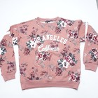 Iris Sweatshirt Women's Large Pink Floral Los Angeles California Fleece Pullover