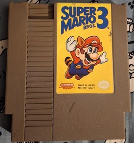 Super Mario Bros. 3 III Three Nintendo NES Video Game Cartridge With Sleeve!