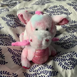 Ganz Webkinz Pink Whimsy Dragon HM156 Glittery Girls Plush Beanie Toy Stuffed - Picture 1 of 8