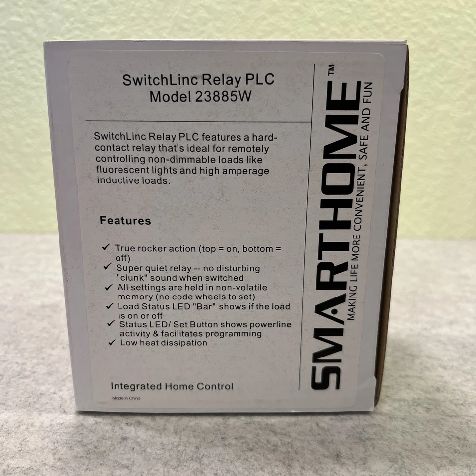 X-10 Smarthome Switchlinc Relay PLC Model 23885W Switch X10 NEW NOS