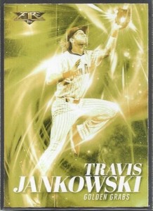 2017 Topps Fire Travis Jankowski Golden Grabs Gold Minted No. 12