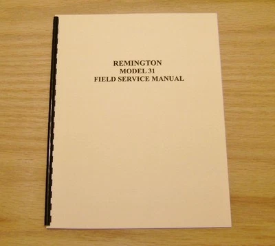 Manual de servicio de campo Remington modelo 31 armero - #31 Foto 1 de 2