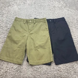 Polo Ralph Lauren Shorts Boy 16 Black Green Twill Casual Preppy Chino Lot Of 2 - Picture 1 of 20
