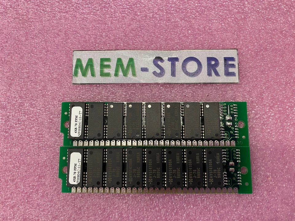8 MB 2x4 MB 30 pines 4x8 FPM sin paridad 60ns 70ns Apple Mac the Classic II, PC SE/30 Foto 1 de 1