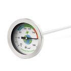 Stainless Steel Thermometer with Broad Temperature Range for Compost and Soil