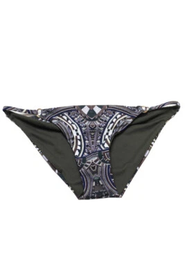 Parte inferior de bikini hipster estampado tribal herrajes marrón oliva Rachel Roy L Foto 1 de 3