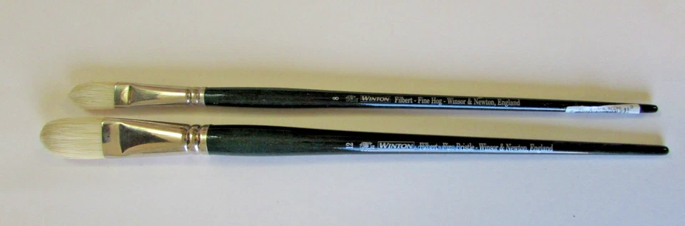 Кисти масляные Winsor & Newton Winton Filbert No's Длинная ручка 8 и 12 секунд Mkd - Изображение 1 из 1