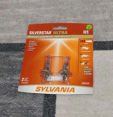 Sylvania H1SUBP2 Silverstar Faro Lámpara Bombilla H1 12.8V 55W (Juego de 2) P Foto 1 de 3