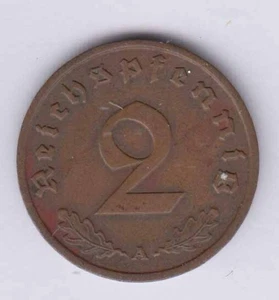 GERMANY DEUTSCHLAND 2 Pfennig 1938A (AI212) - Picture 1 of 2