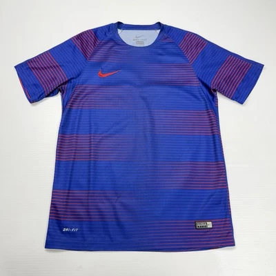 Camisa de fútbol Nike para hombre XL azul/rojo Dri Fit Flash GPX a rayas deportes atléticos EE. UU. Foto 1 de 4