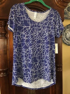 LuLaRoe XS Azul Abstracto Clásico T Nuevo Con Etiquetas - Imagen 1 de 2