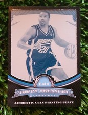 2008-09 Topps Treasury Cyan Printing Plate Raymond Felton 1/1 Bobcats