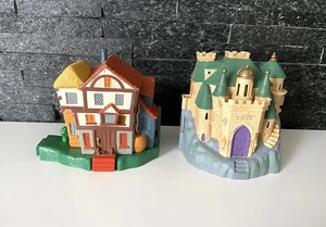 Harry Potter 2 x Mini Playsets 2001 Weasley House And Hogwarts School - Imagen 1 de 5