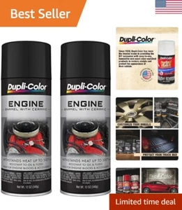 EZ Touch Ceramic Engine Enamel Spray Paint - 2 Pack, 12 oz Cans Flat Black - Picture 1 of 8