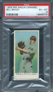 1909 E92 Nadja Caramel Bill Bailey PSA 6 St. Louis Browns
