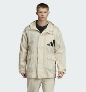 Adidas Men's Athletics Pack Parka Linen Jacket Coat EB7613 US Men's Size L New