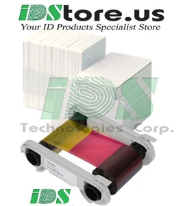 Evolis R5F002AAA YMCKO Color Ribbon for Zenius / Primacy & 200 Blank PVC Cards - Picture 1 of 4