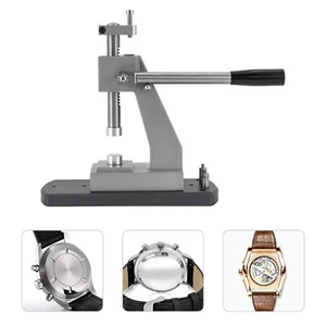 Uhrmacherwerkzeug Uhrenpresse Set Boden Gehäuseschließer Kristallglasbeschlag + 25 Matrizen - Bild 1 von 11