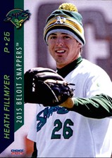2015 Beloit Snappers Choice #8 Heath Fillmyer Roebling New Jersey Baseball Card