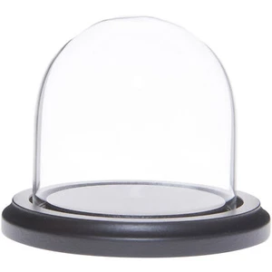 Plymor 3" x 3" Glass Display Dome Cloche (Black MDF Wood Base) - Picture 1 of 2