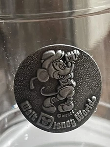 Unique Glass Mug Stein with Metal Walt Disney Circle stamp Golf Mickey Mouse - Picture 1 of 4