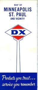1959 D-X Road Map: Minneapolis St. Paul NOS - Bild 1 von 1