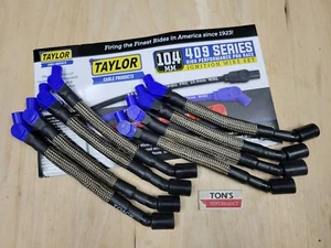 TITANIUM Sleeved Taylor Spark Plug Wires 79613 409 Pro Race 10.4mm 135 Chevy LS - Picture 1 of 2