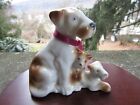 Vintage Marked Porcelain Dog- Yorkshire Terrier- Puppy- Ribbon- Japan ~ 3.5” H