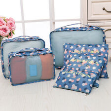 6Pcs Travel Waterproof Storage Bags Clothes Packing Cube Luggage Organizer Pouch