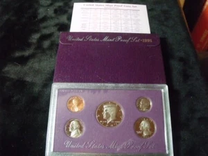 1991-S U.S. Mint Proof Set Geburtsjahr Set Geschenkidee Versand kostenlos - Bild 1 von 3