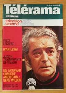 TELEVISION PROGRAMMES TELE TELERAMA N°1345 OCTOBRE 1975 FELIX LECLERC - Picture 1 of 1