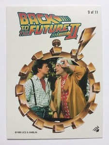 Topps Back To The Future Part II 2 Sticker 9 Marty McFly Doc Brown